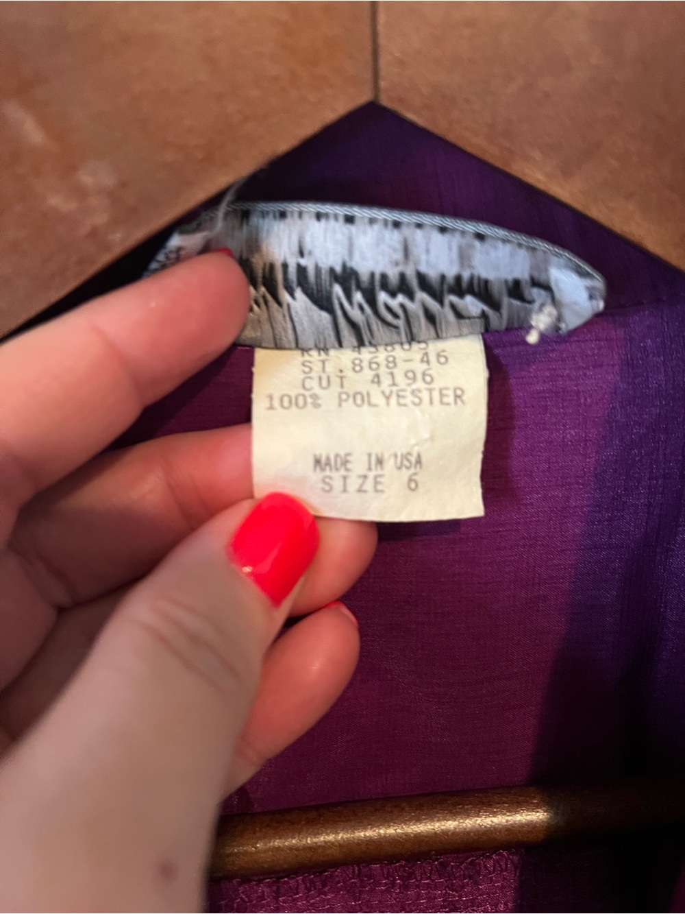 Vintage 1980's Joan Walters Purple Lightweight Power Jumpsuit Romper USA Sz 6 - Picture 4 of 7